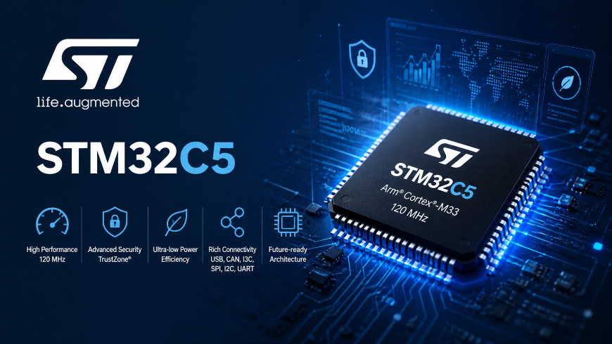 STMicroelectronics Launches STM32C5 