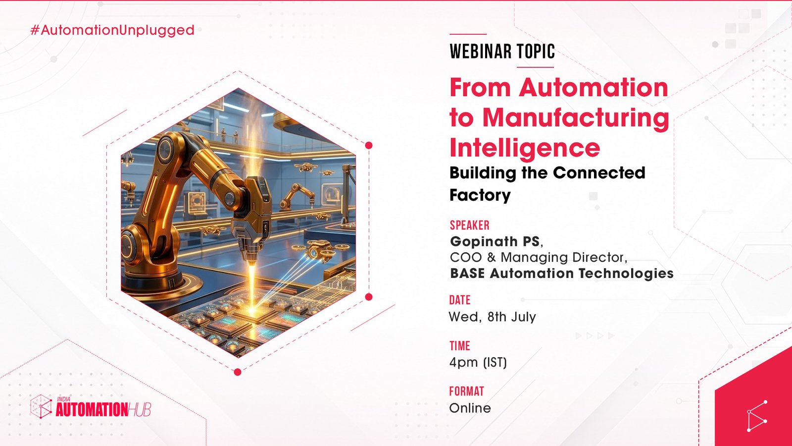 From Automation to Manufacturing Intelligence Webinar Banner - Click to Register