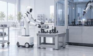 Inovance Shows Its First Humanoid, a Wheeled Robot Built for Factory Heat and Dust